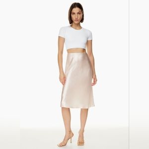Babaton Slip satin Midi Skirt NWT Size 0 Denude